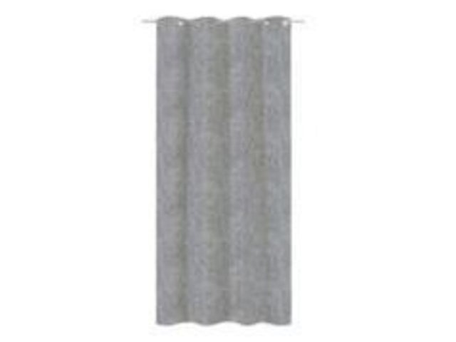 Rideau occultant thermique velours chenille, Auriane gris l.140 x H.280 cm