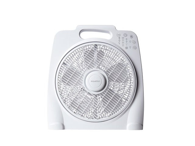 Ventilateur 3 vitesses 40W, télécommande intégrée, blanc, EQUATION D30 cm