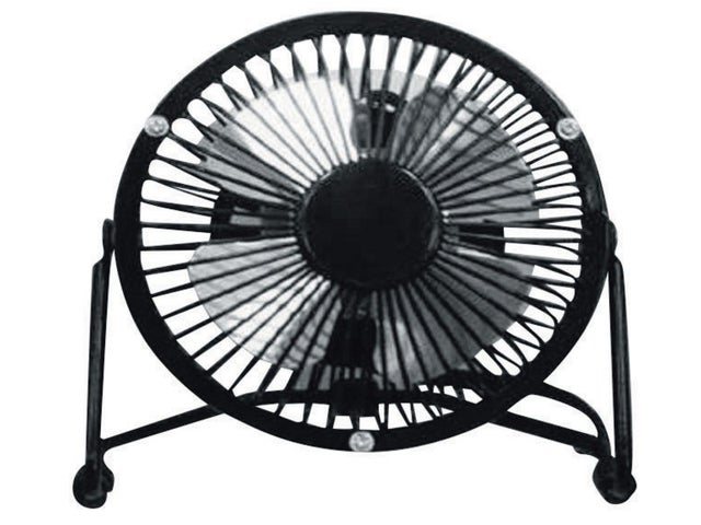 Mini ventilateur de table, EQUATION, Lara noir, D 10 cm 4 W
