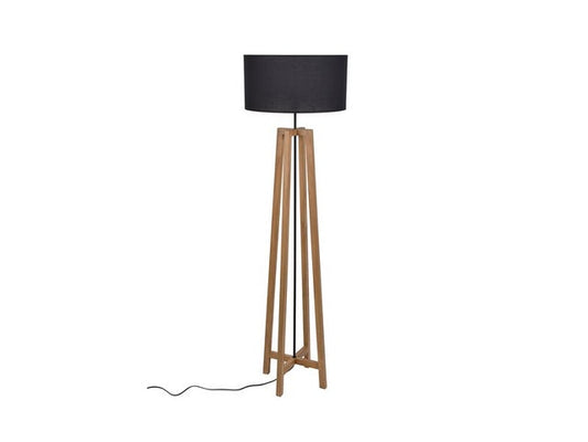 Lampadaire Droit, Nature Bois Noir, Corep Conrad