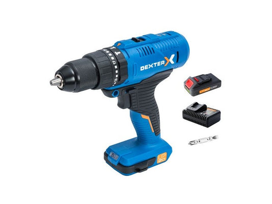 Perceuse à percussion, DEXTER, 20 V 2.5 Ah avec chargeur