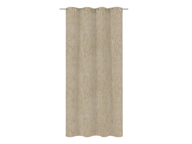 Rideau occultant thermique velours chenille, Auriane beige l.140 x H.280 cm
